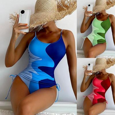 One Piece Swimsuit Printed Women's Swimming Suit Sexy Backless Swimwear KTB
