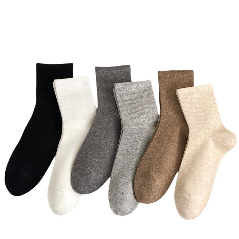 Women's Mid-calf Socks for Autumn and Winter, Cotton Socks, College-style Women's Socks, Versatile Spring and Autumn Casual Pile Socks