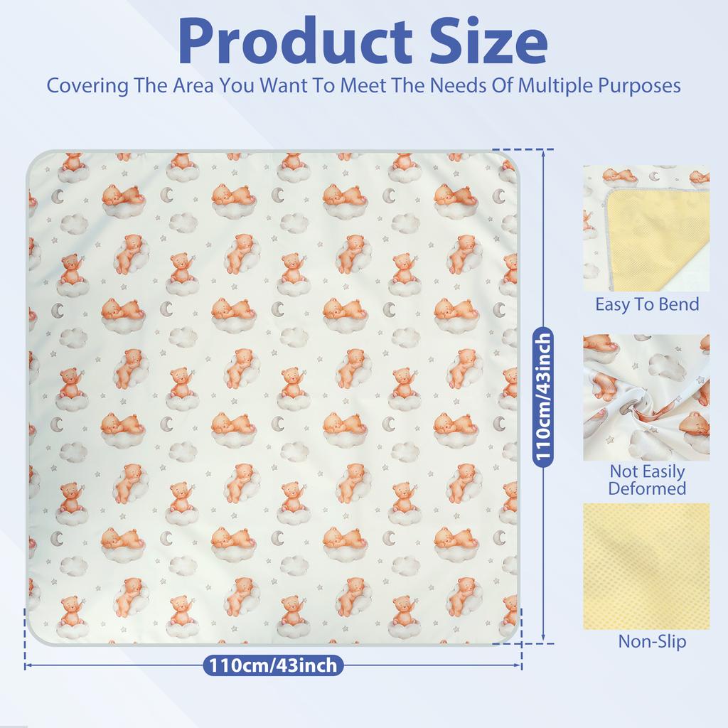 Baby Splat Mat Anti Slip High Chair Mat Waterproof Babies Toddlers Food Splash and Spill Mat for Kids Eating Floor Protection