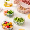 Food Storage Containers with Lids Freshness Preservation Microwave Heating Available Cartoon Freezer Containers Beige
