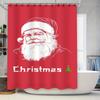 Tuniu Charming Christmas Santa Claus Bathroom Shower Curtain Festive Holiday Decor Fun Cute Holiday Decor Waterproof Fabric For