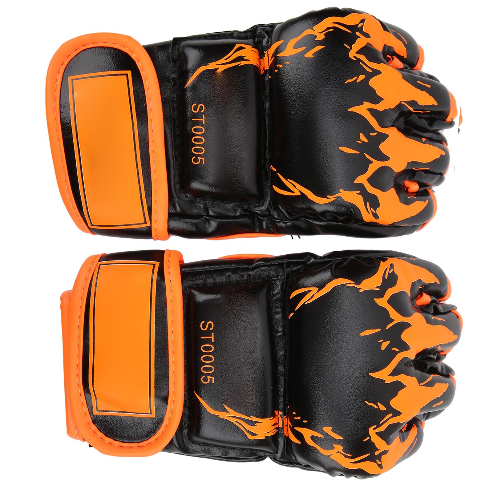 Professional MMA Fingerless Gloves PU Leather Punching Bag   Boxing Gloves