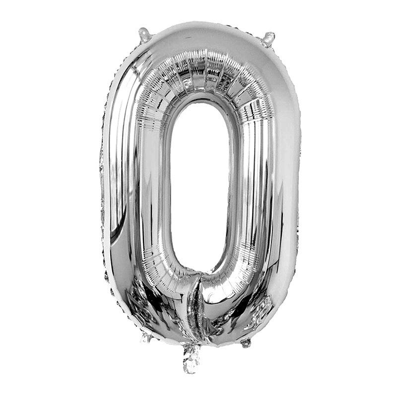 32-inch Gradient Gold/Silver/Rose Gold Number Foil Balloon (US Version)