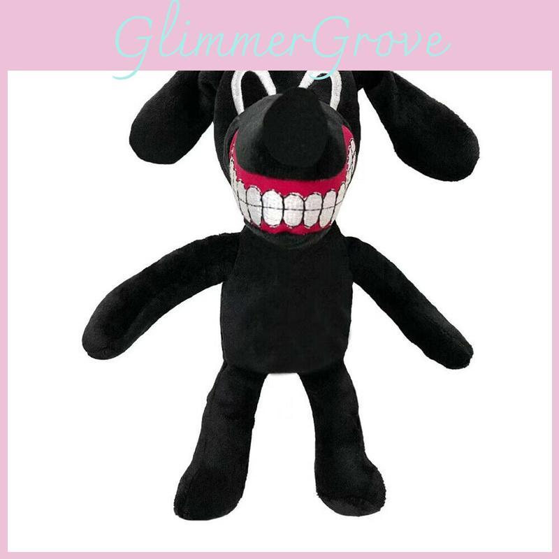 Soft And Cuddly Cartoon Siren Head Horror Black Dog Plush Doll Perfect Xmas Gift