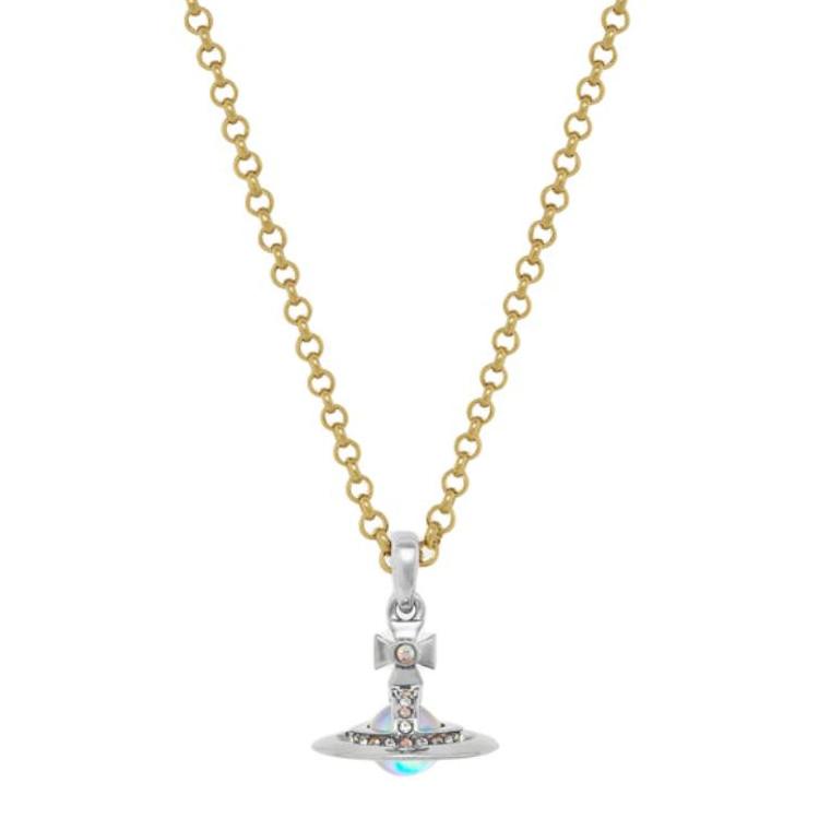 

Vivienne Westwood Petite Orb Textured Oval Tag Necklace Men necklace Silver Gold Multicolor 630203A1-02P731 Basic Packaging-Dust Bag+Box