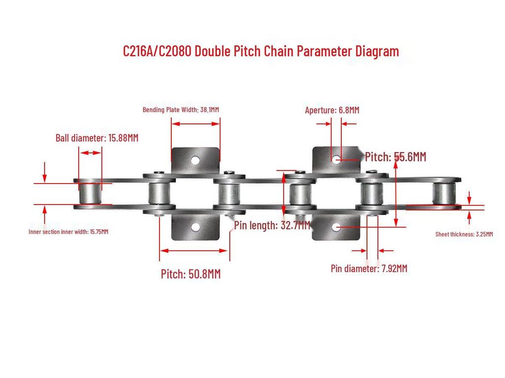 10A32A Single/Double Hole Double Pitch Small Roller Transfer Chain