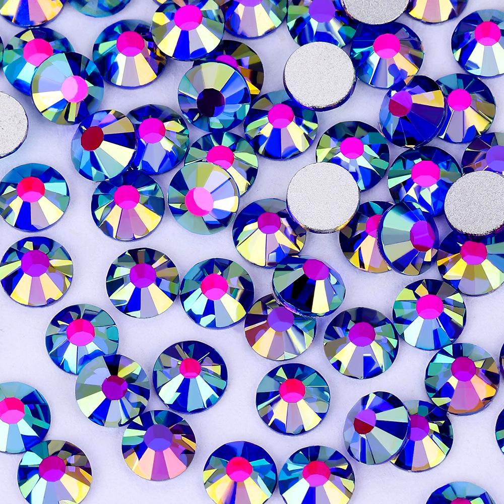 Silberner Boden Phnom Penh AB Serie Flacher Boden Diamant Guomao 5A Strass Pujiang Glas Kristall Diamant Nagel Diamant DIY Schmuck Diamant