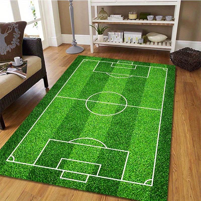 1pc Non-slip Floor Mat, Football Court Pattern Carpet, Suitable for Bedroom Living Room Bathroom Office Home Decoration