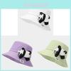 Panda Cartoon Fisherman Hat With Wide Brim For Summer Sun Protection And Travel