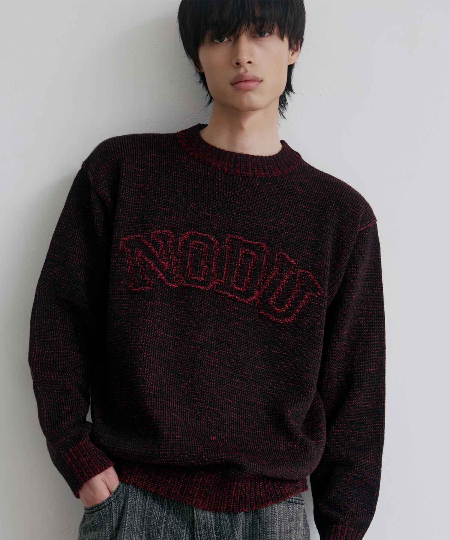 Nod You Logo Ring Round Knit [Dark Red] M