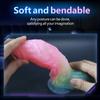 Candy Color Luminous Dildo Fluorescent Mixed Color Dildo Soft Alien Anal Plug Potřeby pro ženy pro dospělé sexuální hračky Tekuté