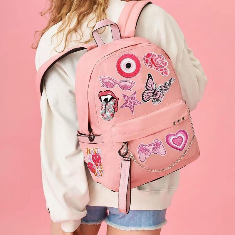 Embroidered Cloth Stickers Denim Hats Embroidered Labels Bows Bags Decorative Patches Stickers