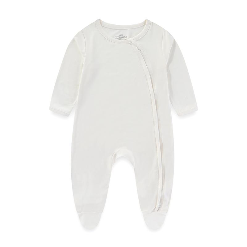 1 bucată Salopetă cu fermoar cu mânecă lungă la modă pentru bebeluși băieți fete, bumbac moale, haine pentru nou-născuți