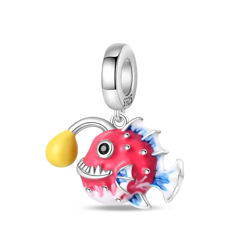 Copper Fish Charms Koi Fish Goldfish Shark Pendants Beads Fit Original Bracelet Jewelry Diy Marking Gift