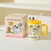 Cute Mug Boy and Girl Birthday Gift High Value Water Cup Creative Straw Cup Couple Cup Student Desktop Water Cup