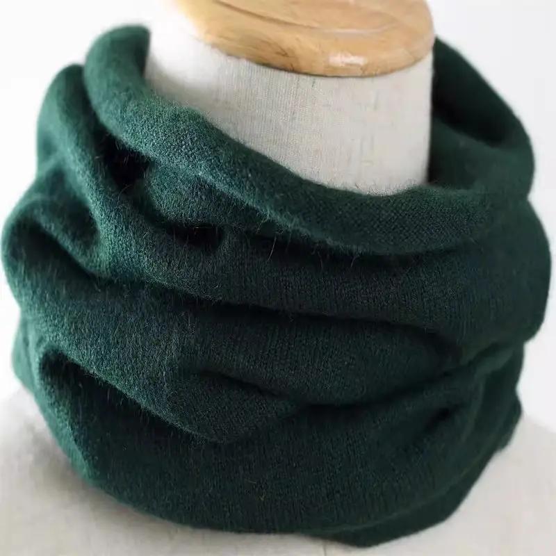 Koselig strikket halsvarmer i kasjmirblanding - Vindtett, varmt og pustende skjerf for kvinner | Perfekt for vinterutendørs