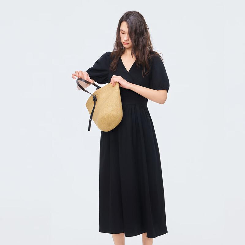 

Elegant Short-Sleeve Midi Dress XL