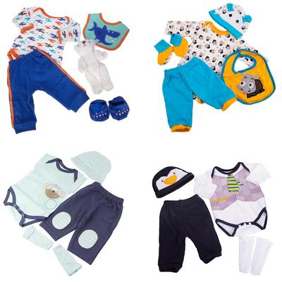 4 Styles Doll Clothes For Silicone Reborn Baby Doll Boy Doll DIY Apply To 57cm Baby Newborn Dolls Doll Accessories