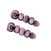 Xiaohongshu Dazzling Fireworks Crescent Purple Cat Eye Press-On Nails