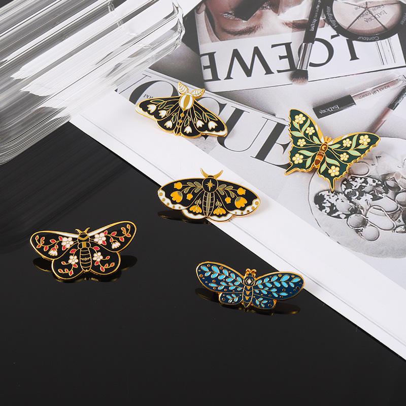 Cross-Border Hot-Selling Butterfly Brooch Series: Metal Insect Bag Accessories