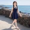 Girls' Navy Collar Summer Dress 2026 - Stylish Academy Style for Kids