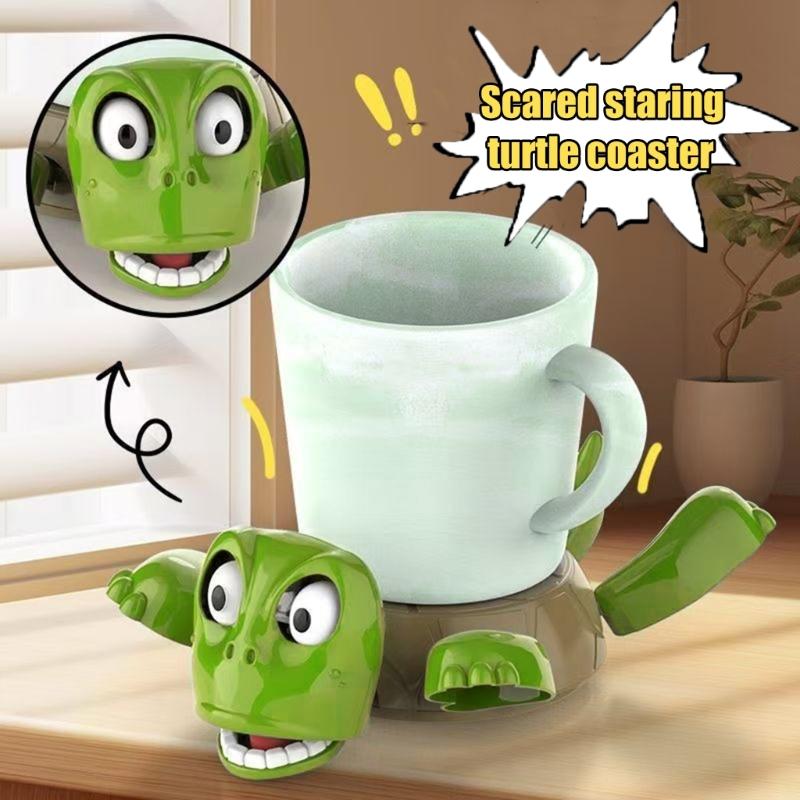 Screaming Turtles Coasters Table Surfaces Protections Coasters Mat For Desktop Decors Popular Novelty Gadget Cup Holder