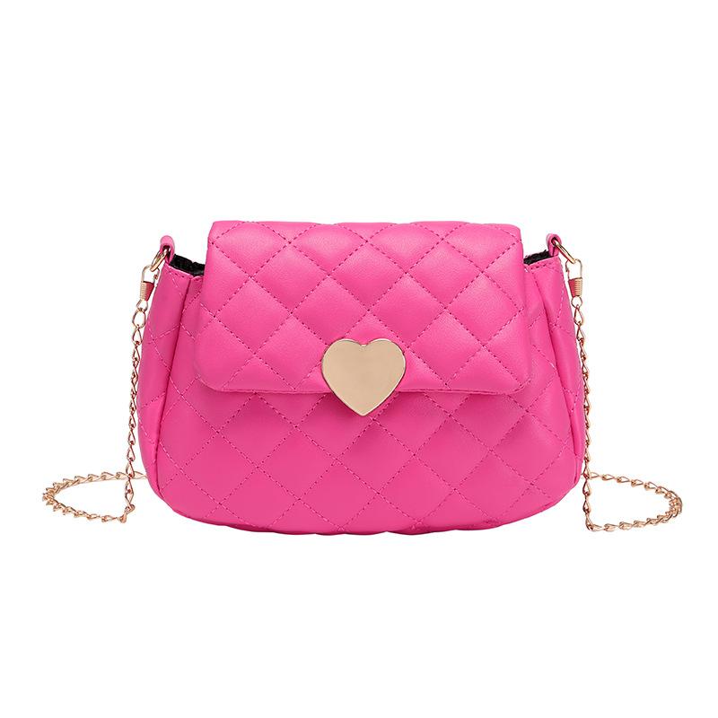 Heart-shaped embroidery bag 2025ladies bag women's bag women's casual versatile mobile phone bag diamond shoulder bag