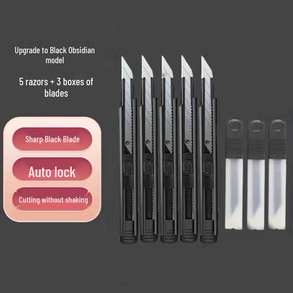 Nóż uniwersalny ze stali wysokowęglowej z czarnym ostrzem do cięcia tapet i prac artystycznych