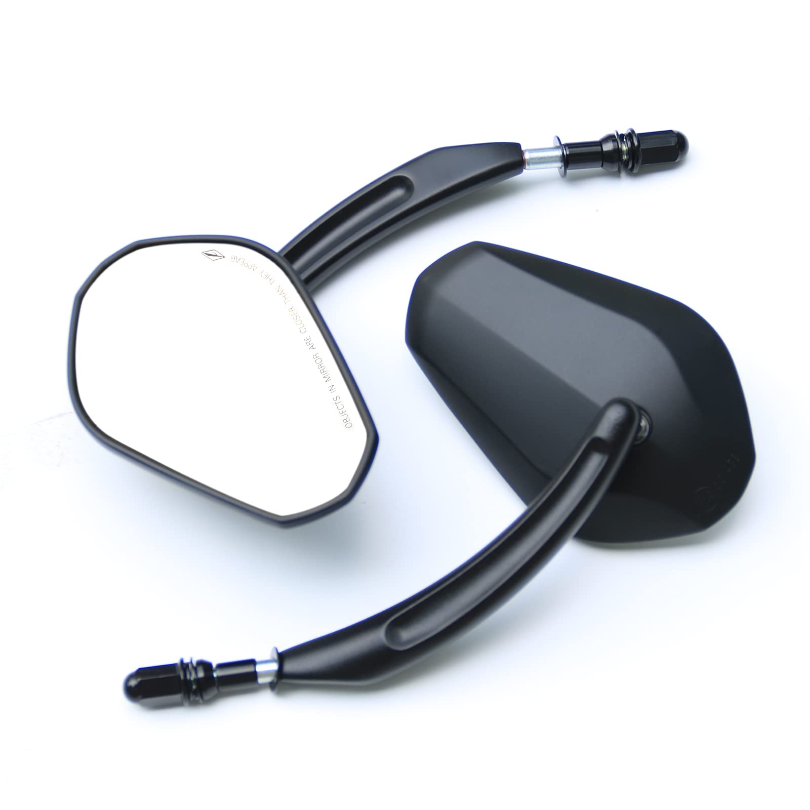 

WTZMOTO Motorcycle Handlebar Side Rearview Black Mirrors, Harley-Davidson Mirrors, чёрный