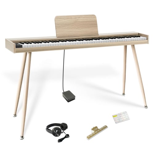 NikoMaku New Series Digital Piano, 88-Key Leaf, Thin Wooden Body, MIDI Compatible, Professional-Grade Cutting-Edge Sound Source, 800 Tones, 600 Built-