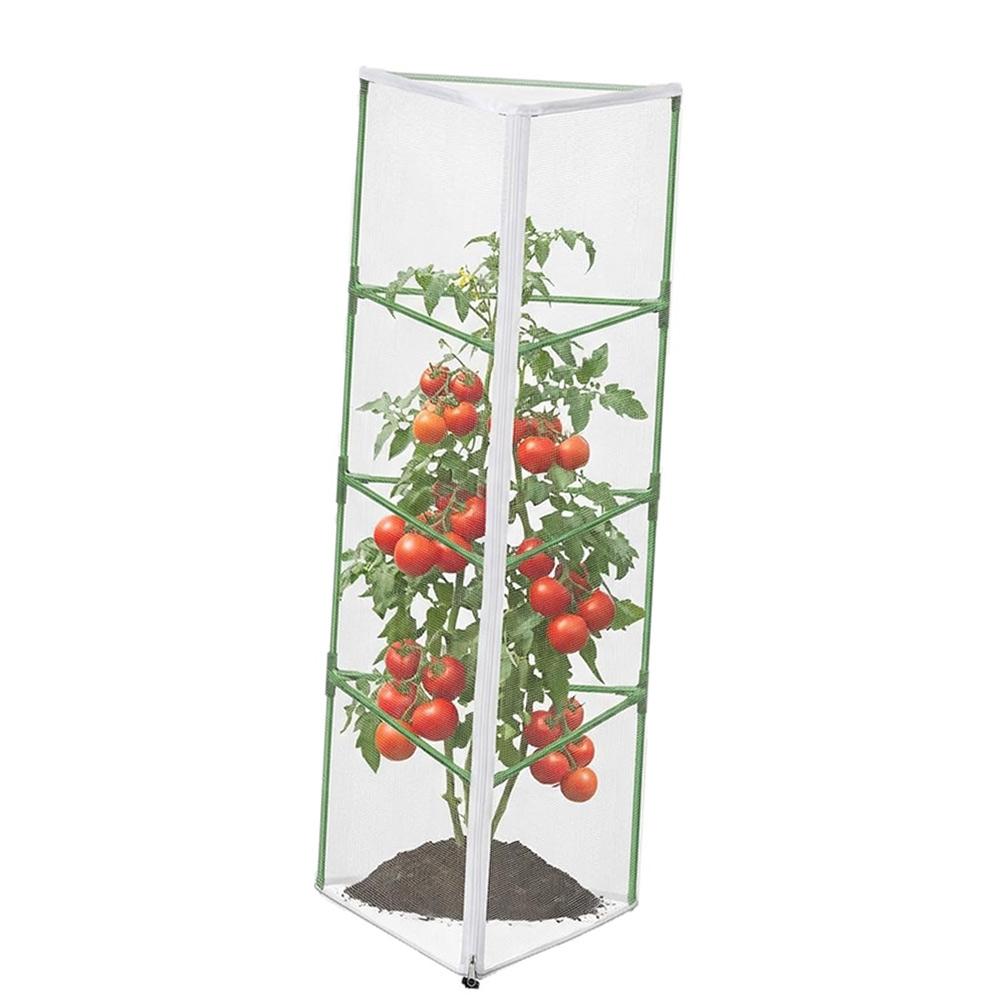 Garden Bird Netting For Triangle Plant Cage Cage Garden Net Cover With Zipper Plant Protection Netting Bird Control