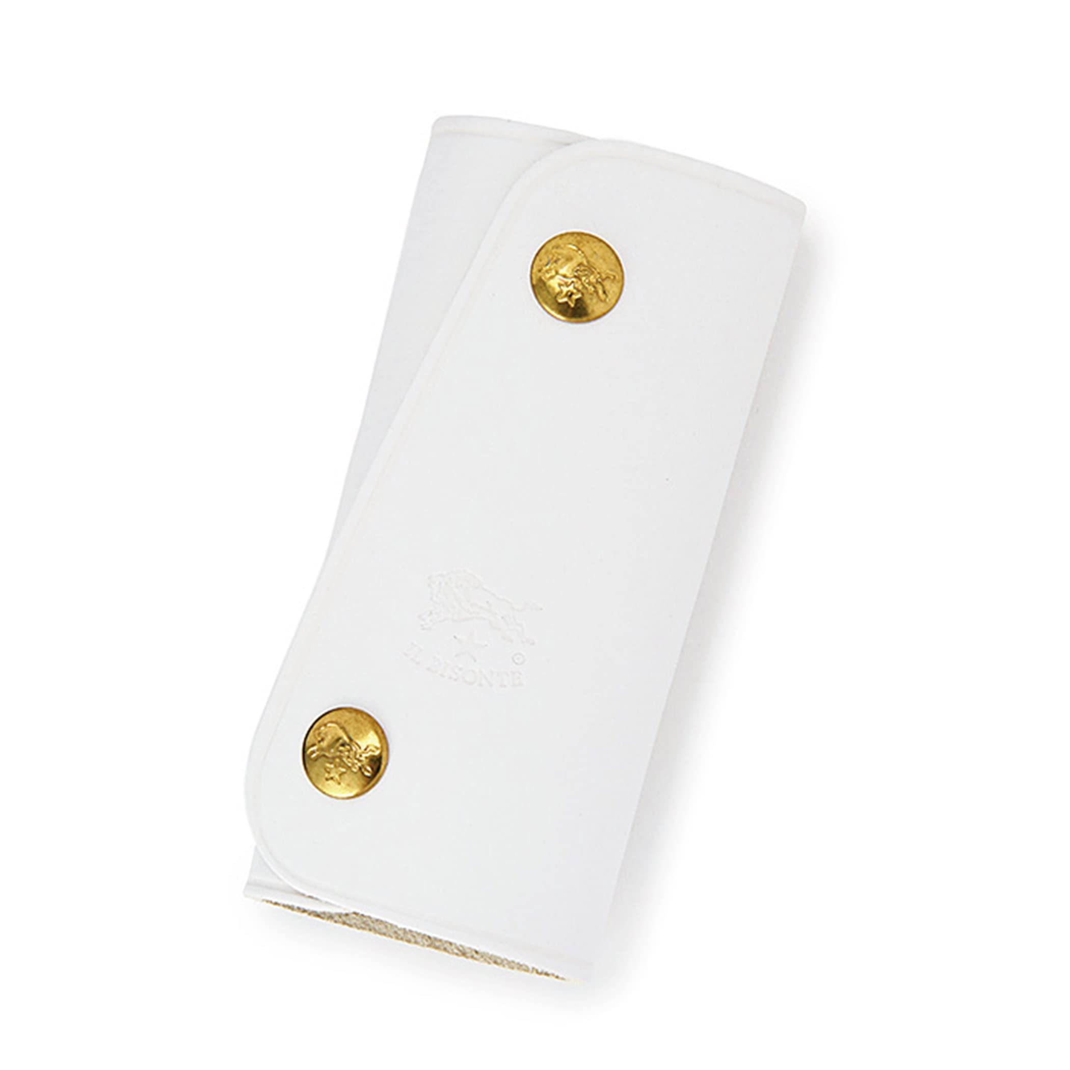 

Key Case Leather Genuine Leather Cowhide Unisex 11cm White White [IL BISONTE] Women s Men s Size білий