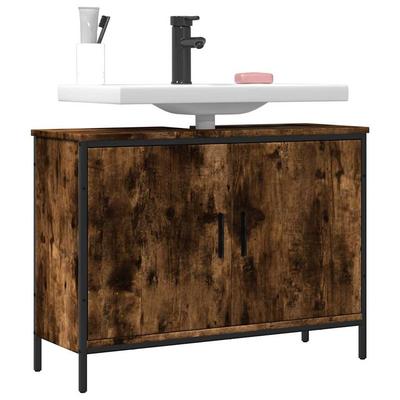 Vidaxl Sink Cabinet, Smoked Oak, 80X30X60 Cm