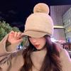 Women S Winter Warm Fleece Lined Baseball Cap For Big Head Korean Style Casual Hat