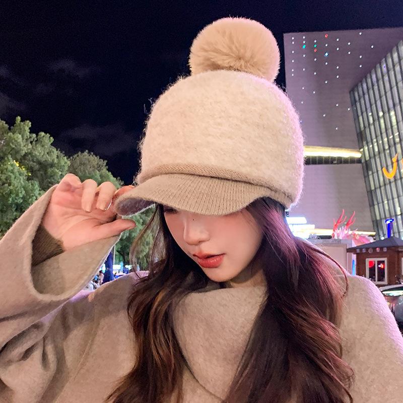Women S Winter Warm Fleece Lined Baseball Cap For Big Head Korean Style Casual Hat