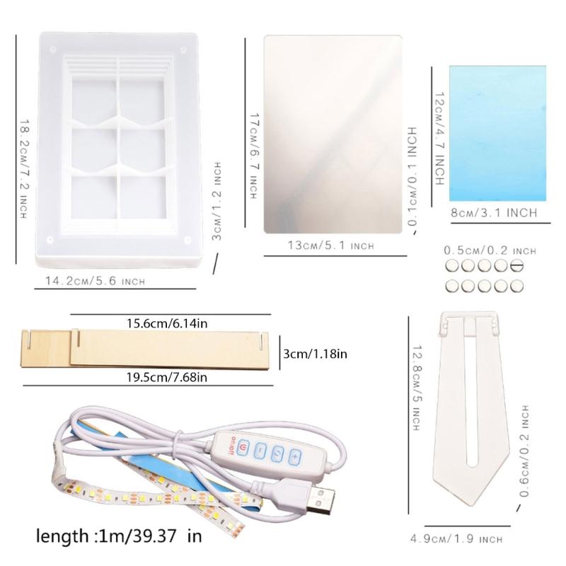 Delicate Light Painting Frame Creating Mold Personalized Artwork Silicone Mold for DIY Enthusiasts and Gift Shops