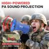 Pyle 30W MegaphoneLoudspeaker: Waterproof, 730m Range, Built-in Siren, Soft Music Playback, Powered by Four D-Batteries, Lightweight (480g), 30W