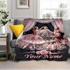 1PC Custom Name Christmas Nutcracker Dance Flannel Blanket Versatile,all-season Throw Suitable for the Living Room,bedroom,camping,travel,and Gift