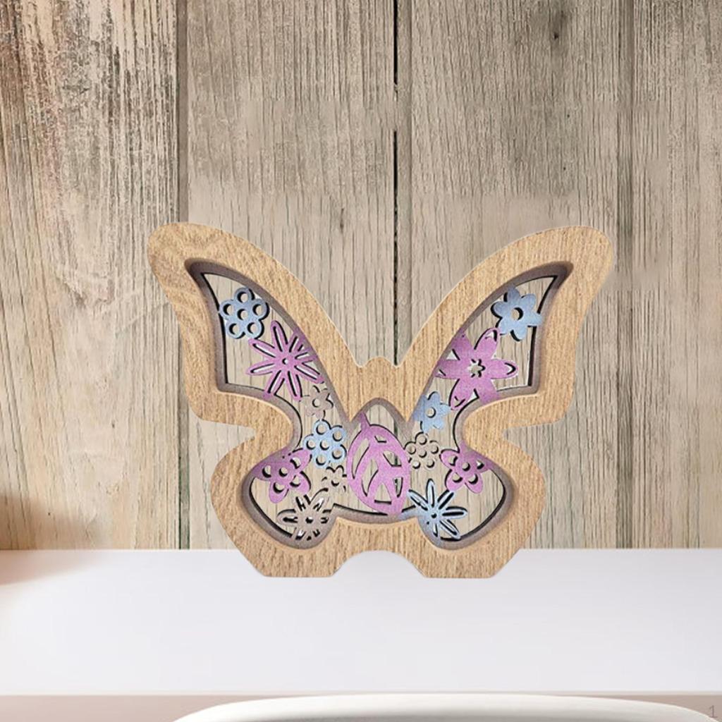 Wooden Butterfly Figurine for Home Decor