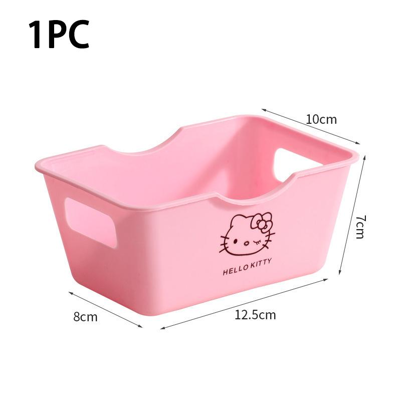 

Sanrio cute Hello Kitty desktop decoration and storage basket,multi-functional storage box set for cosmetics, stationery, snacks 10cm*15cm