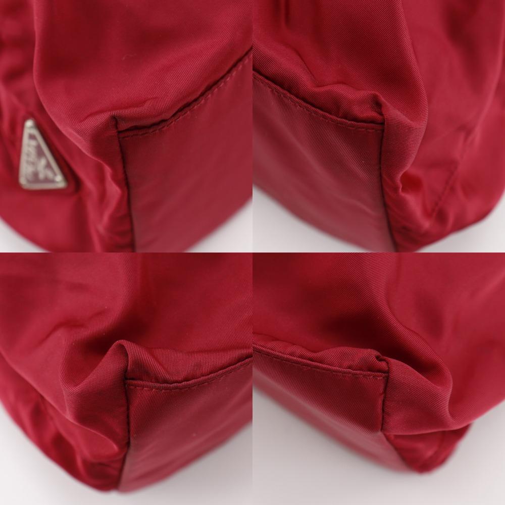 Prada Tote Bag B10310 Red Nylon Women Used