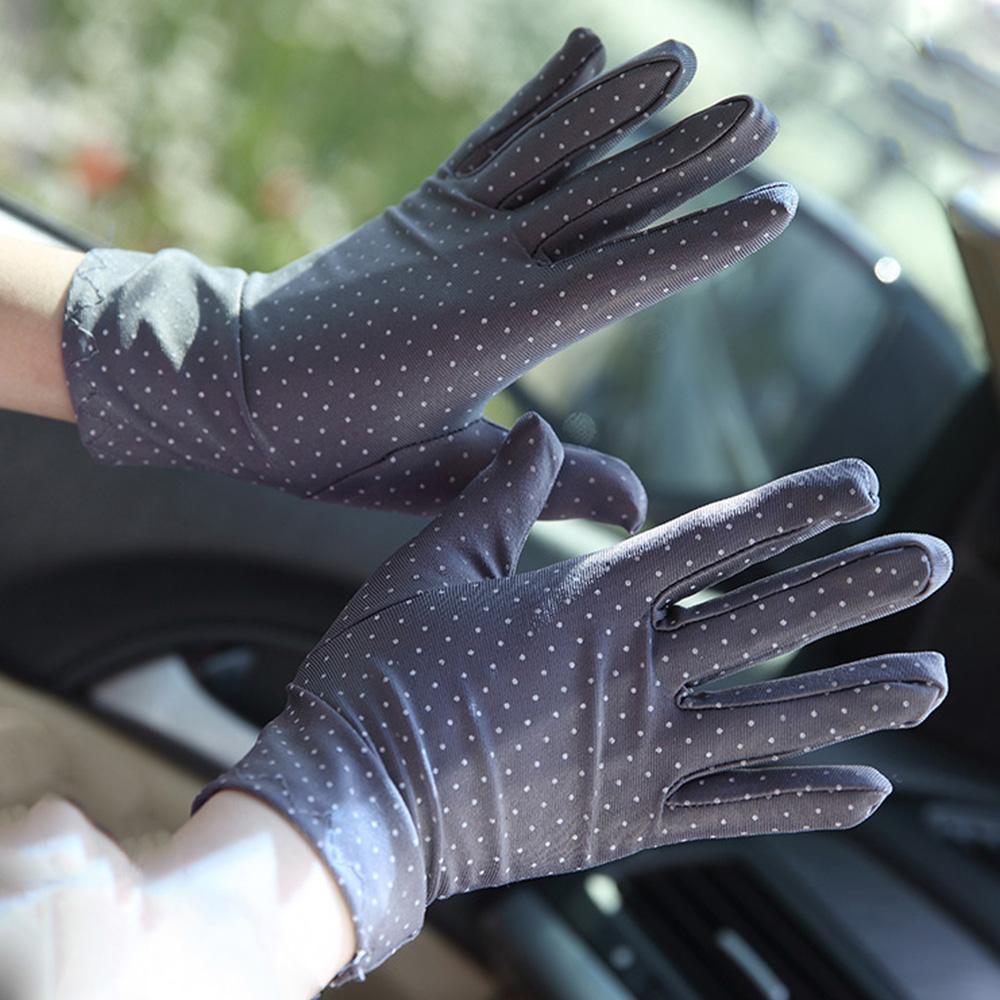 Fashion Thin Elastic Spandex Anti-UV Spring Driving Gloves Dots Gloves Women Gloves Sunscreen