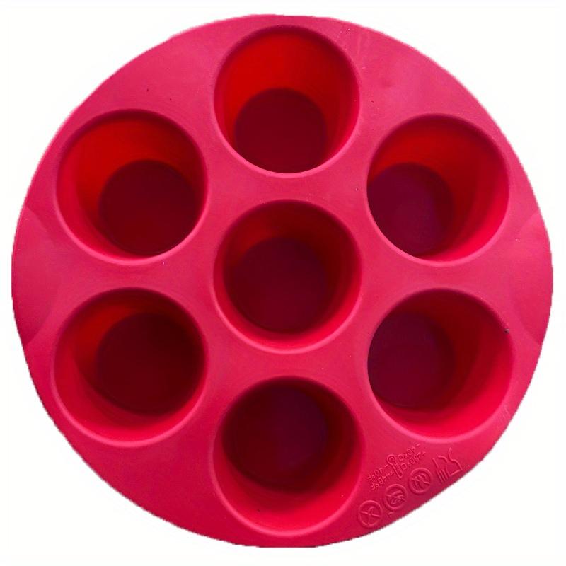 Forme din silicon pentru ouă gătite la Air Fryer - Formă de brioșe cu 7 cavități, antiaderentă, pentru brioșe/quiche-uri/tarte - Se poate spăla în mașina de spălat vase