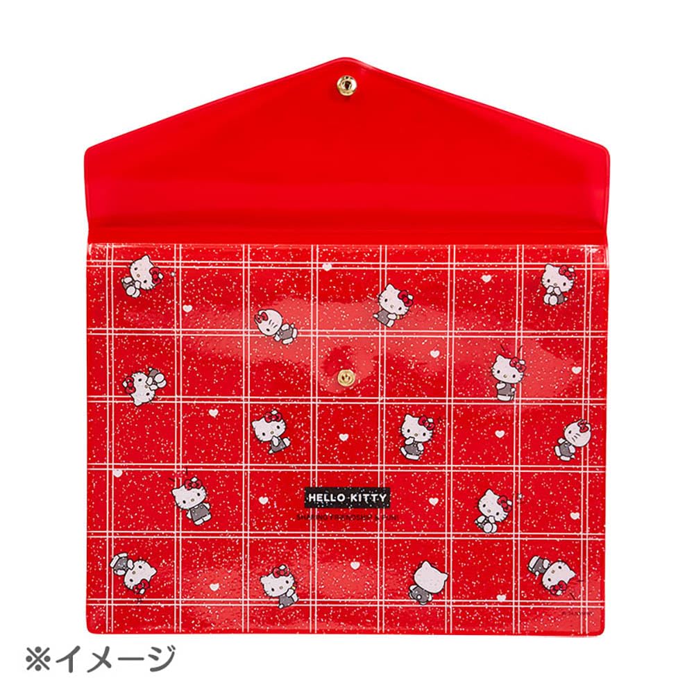 Sanrio Clear Flat Wide x Deep x 20cm 818216 Case, Cinnamoroll, Approx. 25.5cm 0.5cm High,