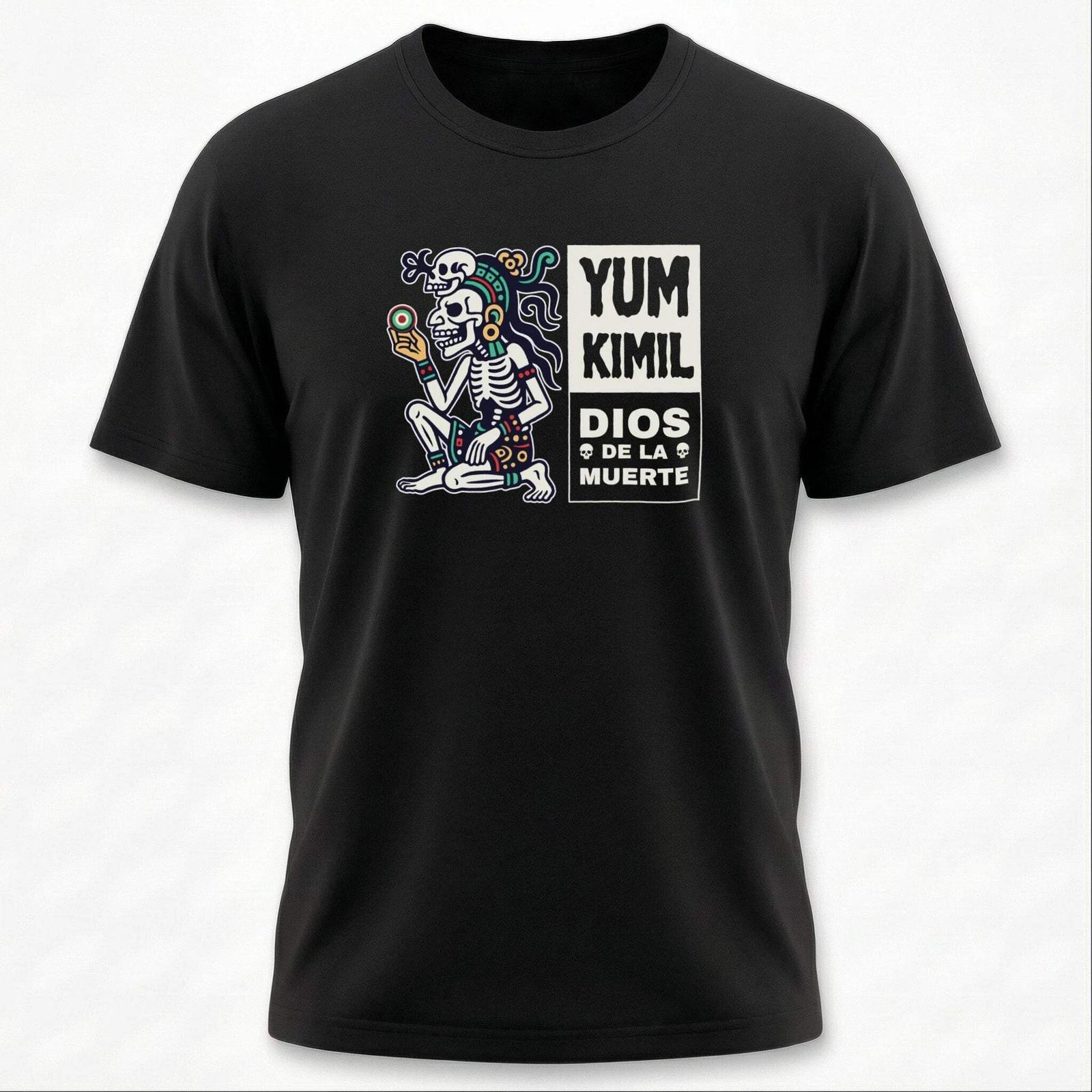 Yum Kimil Mayan Death God Skeleton T-Shirt | Mesoamerican Mythology Tee L