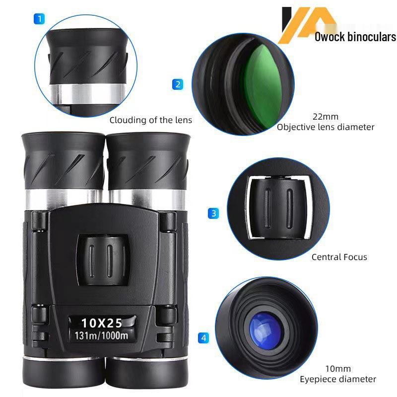 10x25 HD Binoculars & Smartphone Telescope for Concerts