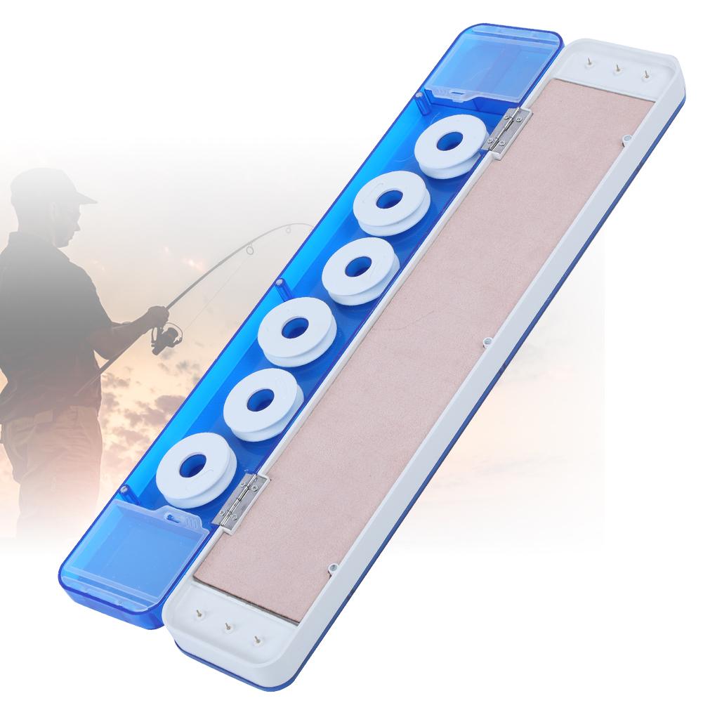 Fishing Tackle Multifunction Float Fishing Line Storage Box Winding Board Accessorytransparent Blue 45cm