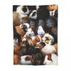 Guinea Pigs Blankets Soft Warm Flannel Throw Blanket Bedspread for Bed Travel Home Sofa