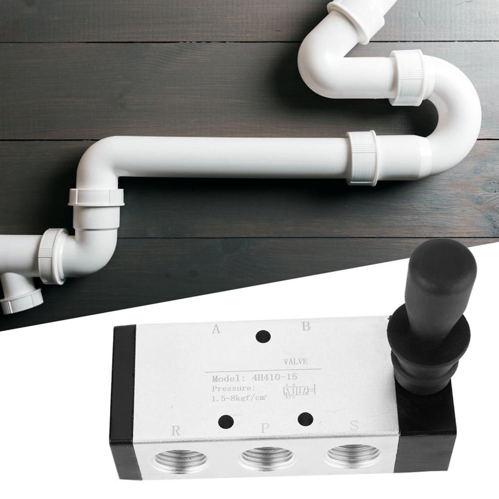 Pneumatic Manual Control Valve 5 Port 2 Position Hand Lever Valve 0~0.8Mpa (4H210-08)
