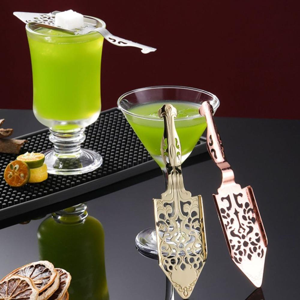 Vintage Absinthe Filter Spoon Hollow Design Strainer Spoon Wormwood Cocktail Spoon Cocktail Bars серебряный